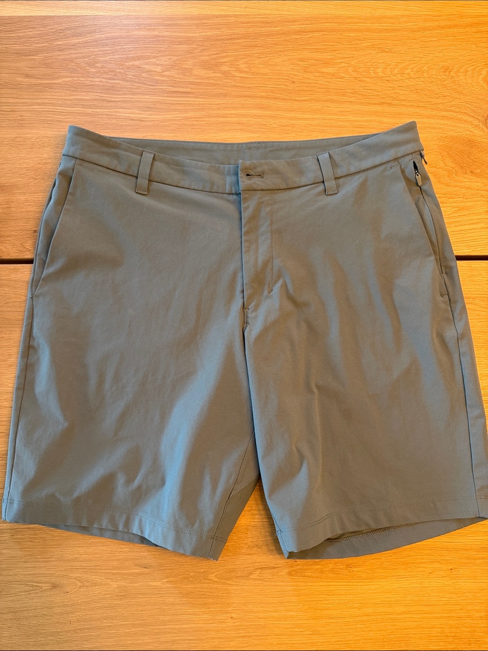 lululemon athletica Men's Flat-Front Shorts in Olive